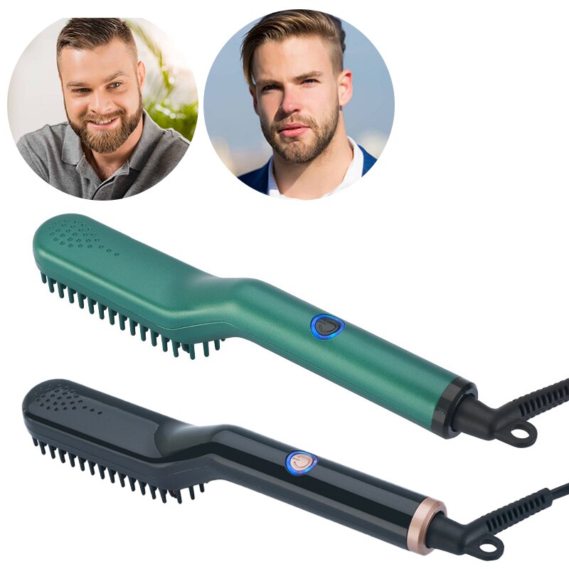 Mini lisseur à barbe en céramique pour hommes, brosse à cheveux, fer à friser, peigne à lisser rapide, styliste, nouveauté