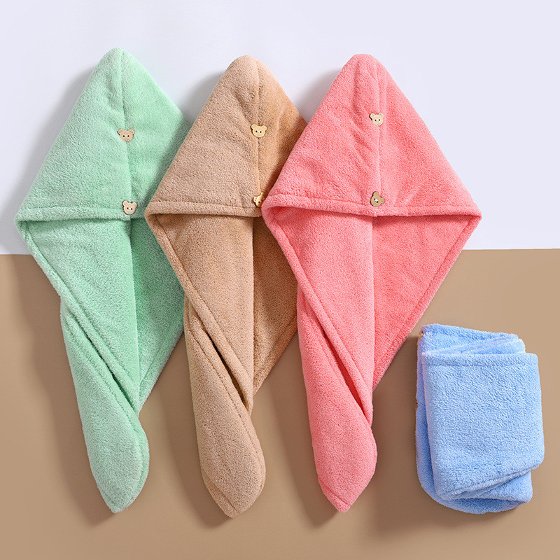 Toallas de microfibra de secado rápido para el cabello, accesorios de baño, gorro de lactancia con hebilla, toalla de Spa para Sauna, 10 piezas