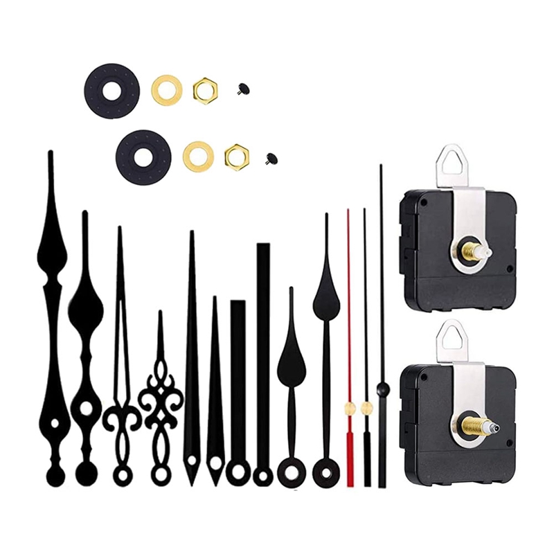 Silent Quartz Clock Movement,Long and Short Shaft Clock Mechanism,Wall Clock Parts Motor Replacement DIY Repair Parts