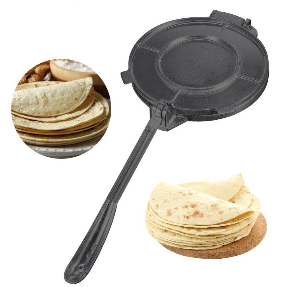20cm tortilla maker trykk aluminium foldable hjem kjøkken trykk verktøy diy mel korn verktøy baking pai dingser maker bakew  o0 s 2