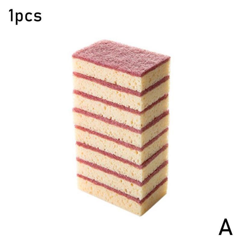 Esponja de algas marinas de doble cara, paño de limpieza de cocina, sartén antiadherente, almohadilla de fregado sin arena, esponja absorbente para lavar platos: red