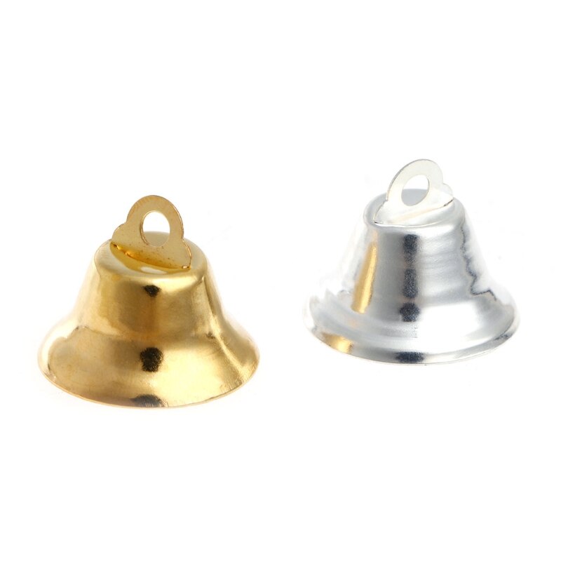 10Pcs 2cm Goud Jingle Bell Kerstboom Opknoping Ornamenten Decoraties