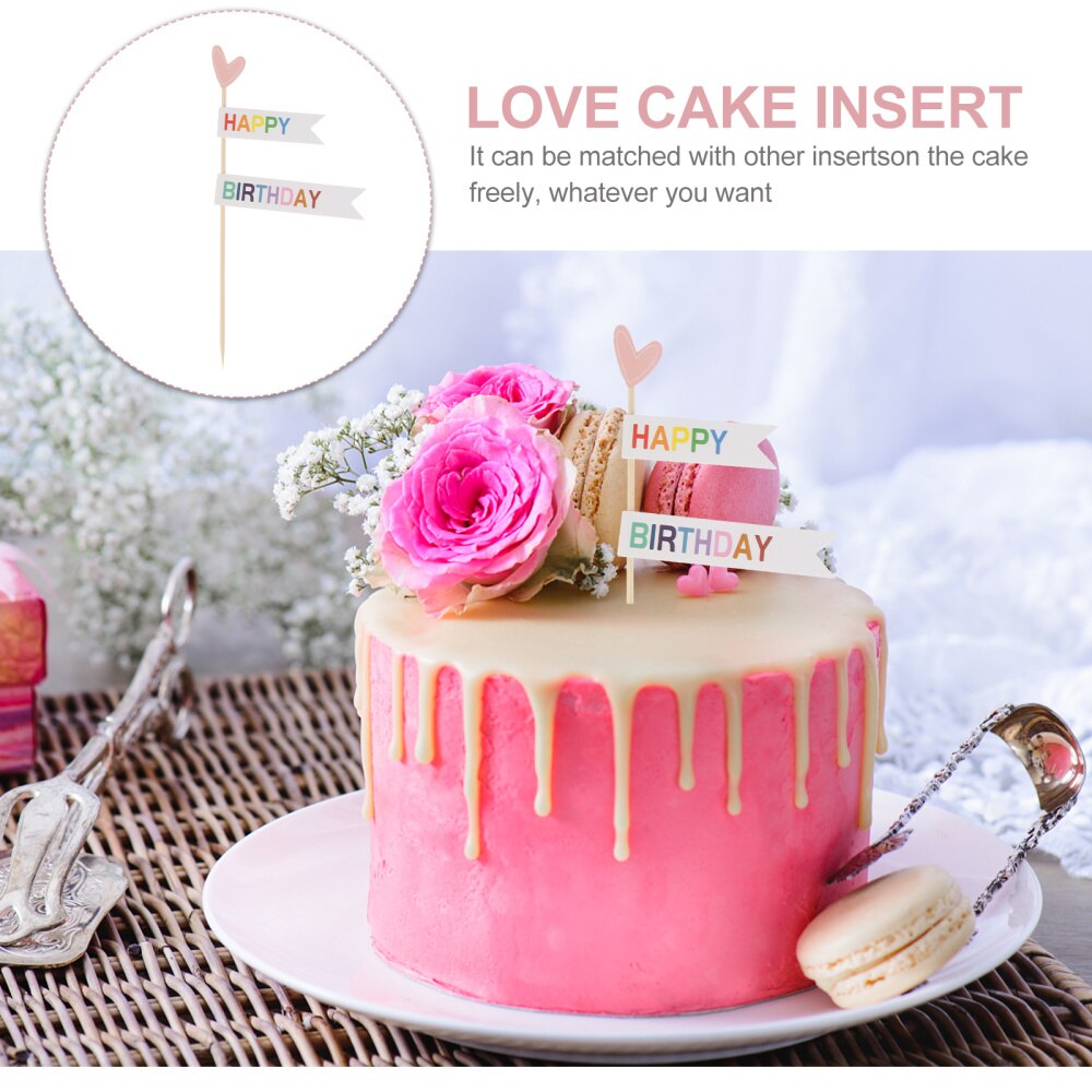 30pcs Cartoon Cake Toppers Baking Cake Inserts Cake Decorations Cake Decors