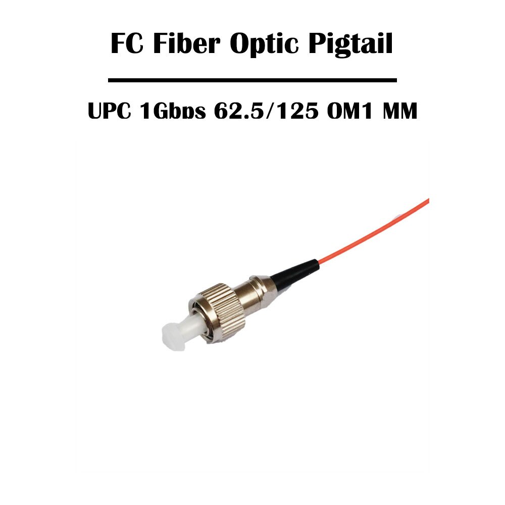 50 Pieces 1.0 Meter FC UPC/APC SM Single Mode 9/125 Simplex 0.9mm FTTH MM Multi Mode OM1-OM4 Ethernet: UPC OM1