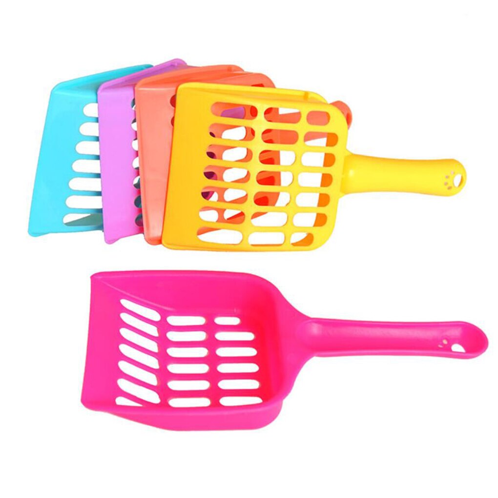 Poop Spoon Plastic Handle Pet Poop Scoop Waste Remover Portable Cleaning Tool Supplies Dogs Cats Pet Supplies Color Random