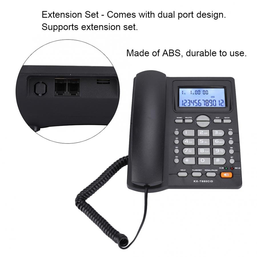 Dual-port Extension Set Corded Telephone With Caller ID Display With Speakerphone