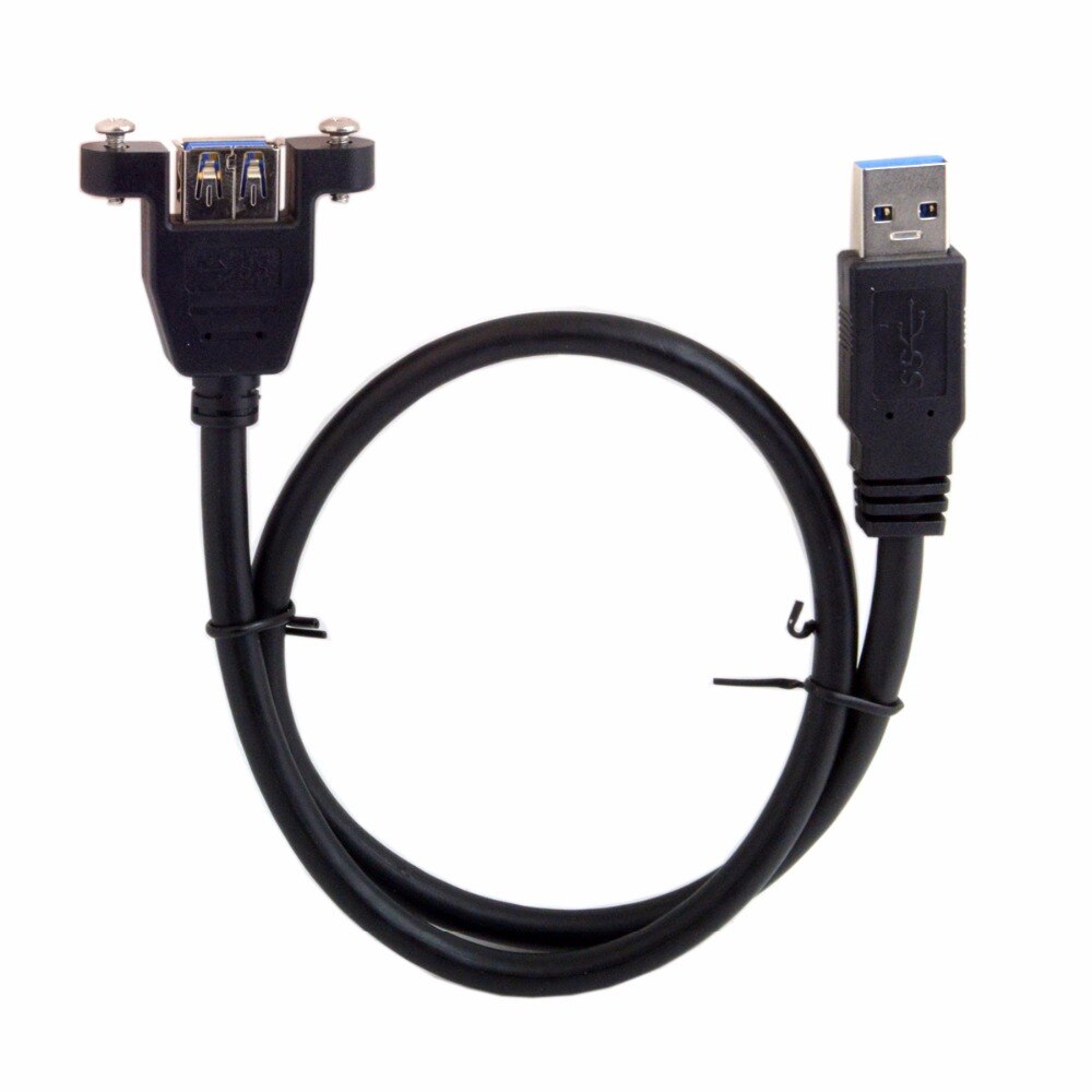 Zihan super speed USB 3.0 panel mount Cable female To Male A M F extension cable 0.5m