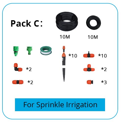 Tuya WiFi Smart Irrigation Electrical Watering Automatic Sprinkler Remote Garden System Timer Alexa Echo Google Home: Pack C