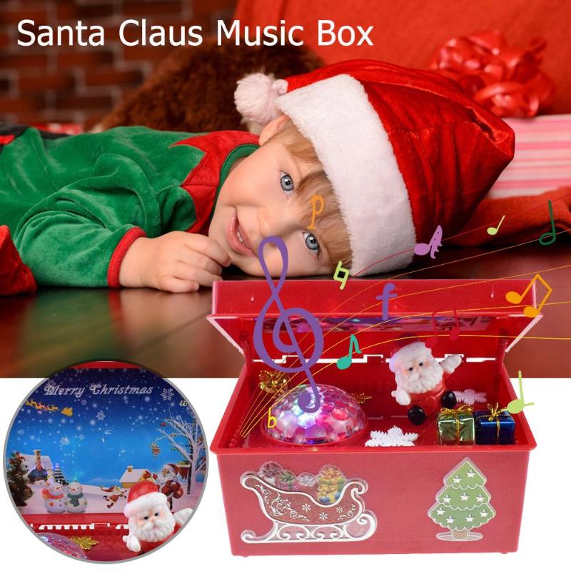 Elektrische Kerstman Speelgoed Musical Box Swing Pop met Licht Kerst Decor