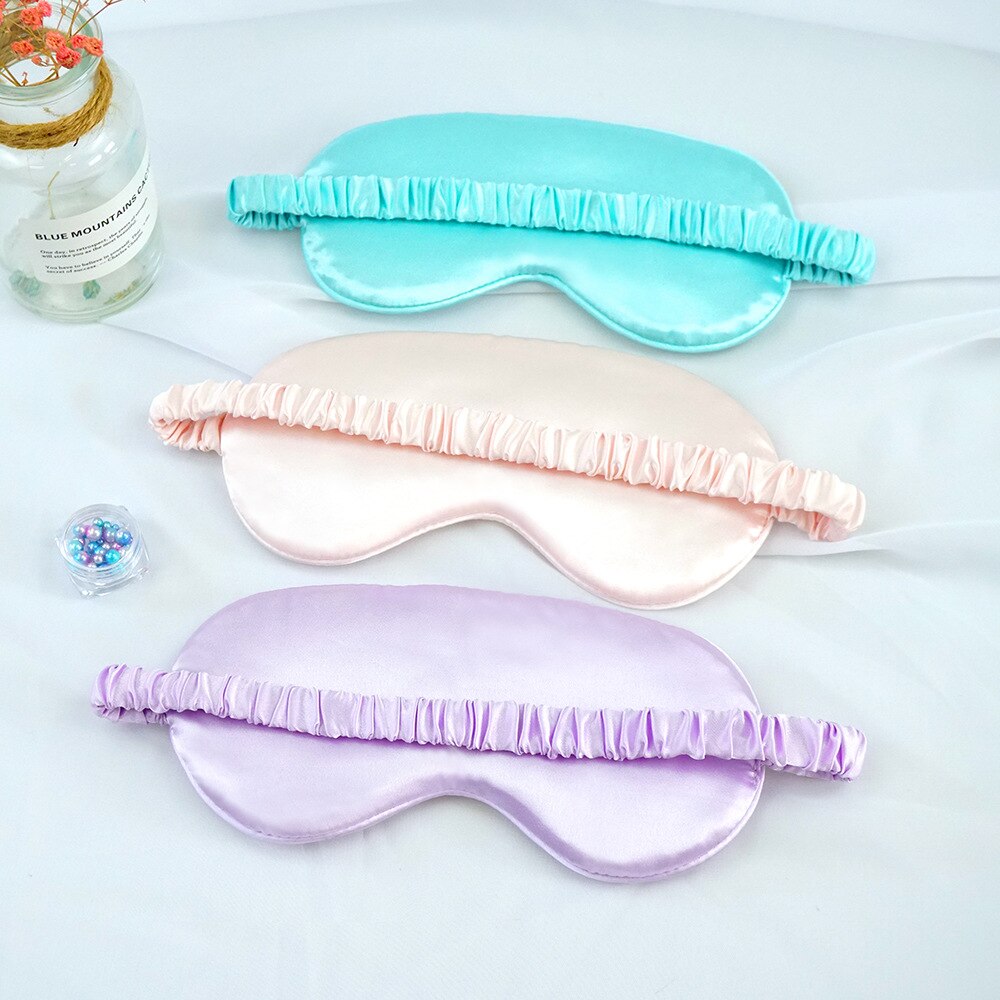 Sleep Mask Silk Eye Mask Eye Cover Soft Relax Eyes Bandage Eyeshade Sleep Patch Smooth Blindfold For Women Men Night Nap Heath