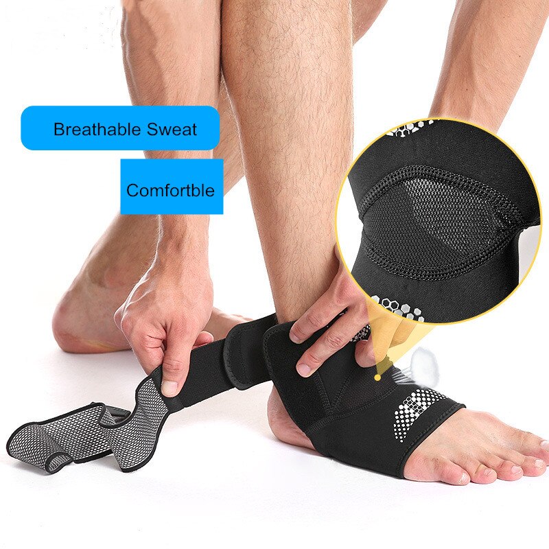 1pc verstelbare enkelondersteuning compressie brace elastische sportbandage voetband basketbal voetbal voetbal enkelbeschermer