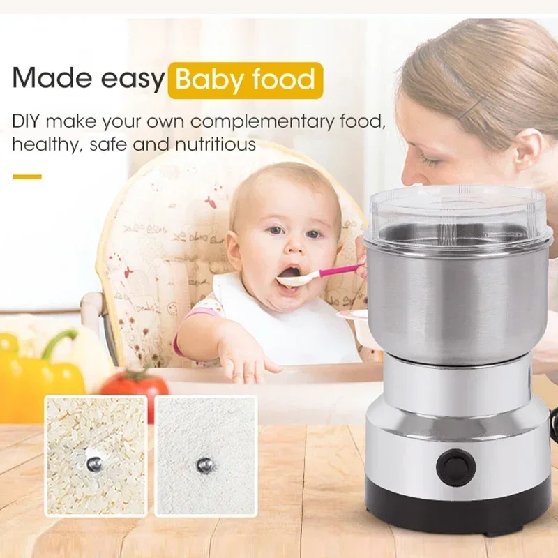Elektrische Mühle Multifunktionale Kaffeemühle Getreide Nüsse Bohnen Gewürze Körner Mühle Machineultra-feine Babynahrungsmühle