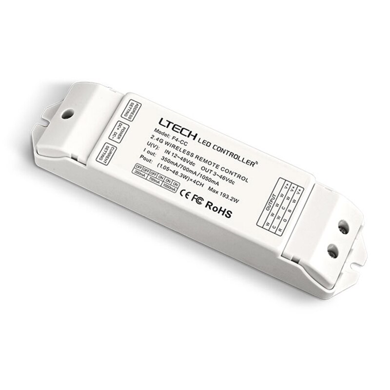led Dimmer 4 zones Touch Panel Wall Mount Dimming 2.4GHz&DMX AC100-240V Dimmer with F4-5A F4-CC receiver and RF remote