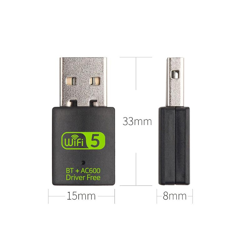 600Mbps Wifi Bluetooth USB Wifi Adapter RTL8821CU Dual Band Wireless Network Card for Desktop Laptop 150Mbps 1200Mbps 802.11ac