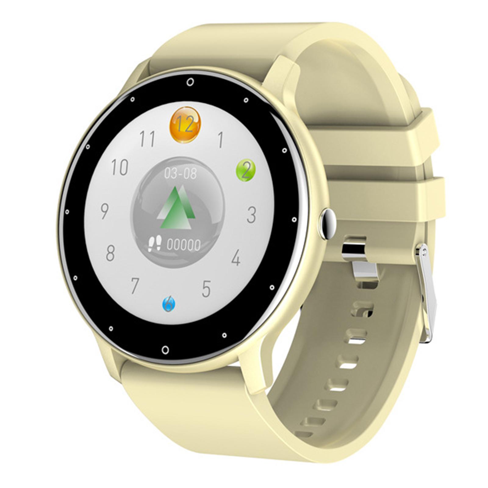 1.28 pollici Zl02D Smart Watch FitnessTracker conteggio passi cronometro Touchscreen polsino Bluetooth Smart Watch per Android iOS: Yellow