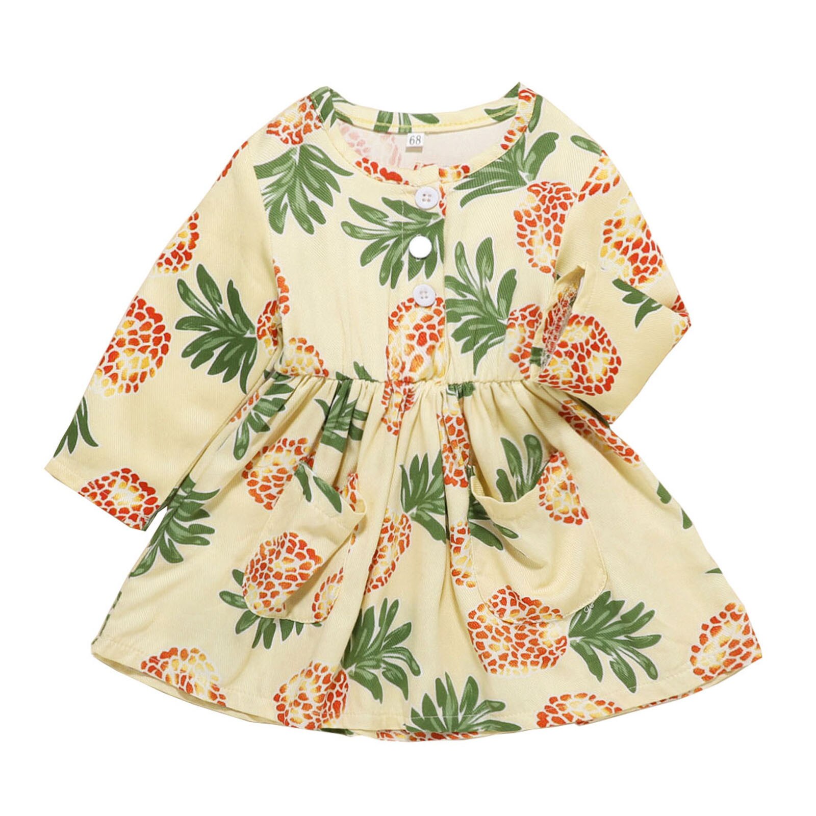 Baby Baby Meisje Warme Bloemen Print Jurk Schattige Prinses Bloemen Jurk Outfits Baby Meisje Winter Jurk Meisjes Kleding Bloemen Jurk: 3M