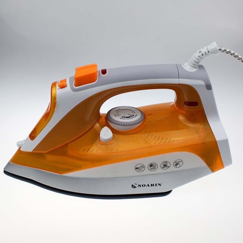 230v 2200w elektriskt strykjärn för kläder hushållsjärn ånga keramisk platta plattjärn ånggenerator ångjärn strykjärn maskin: Orange