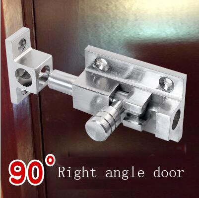 Thickening Surface Mounted Aluminum Alloy Door Bolt Lock Wooden Doors Anti-theft Doors and Windows Latch Locking: for Right angle door