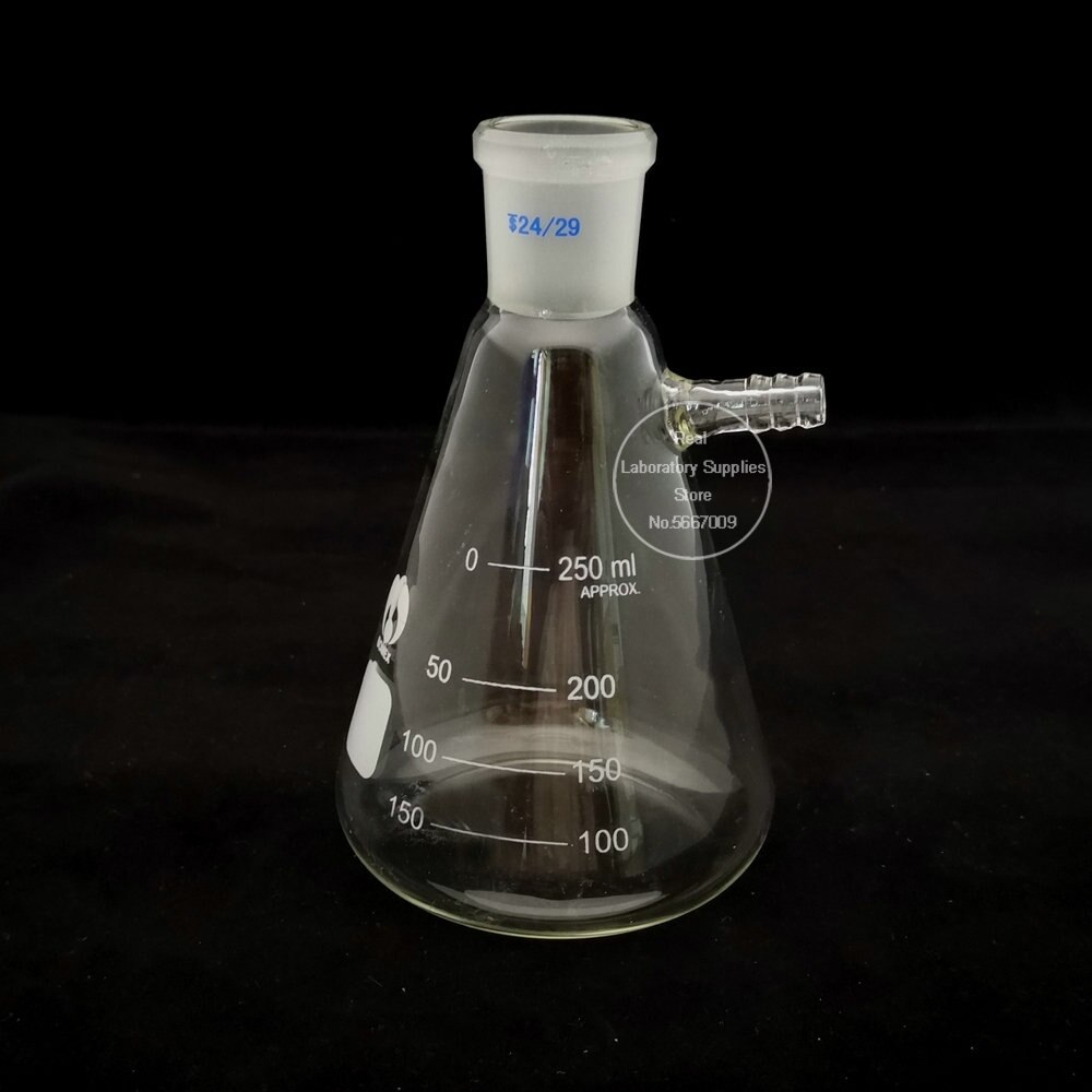 1 Uds. Frasco de filtración de boca de molienda al vacío de vidrio de 25ml a 2000ml, frasco de filtro de succión, botella de filtro de laboratorio