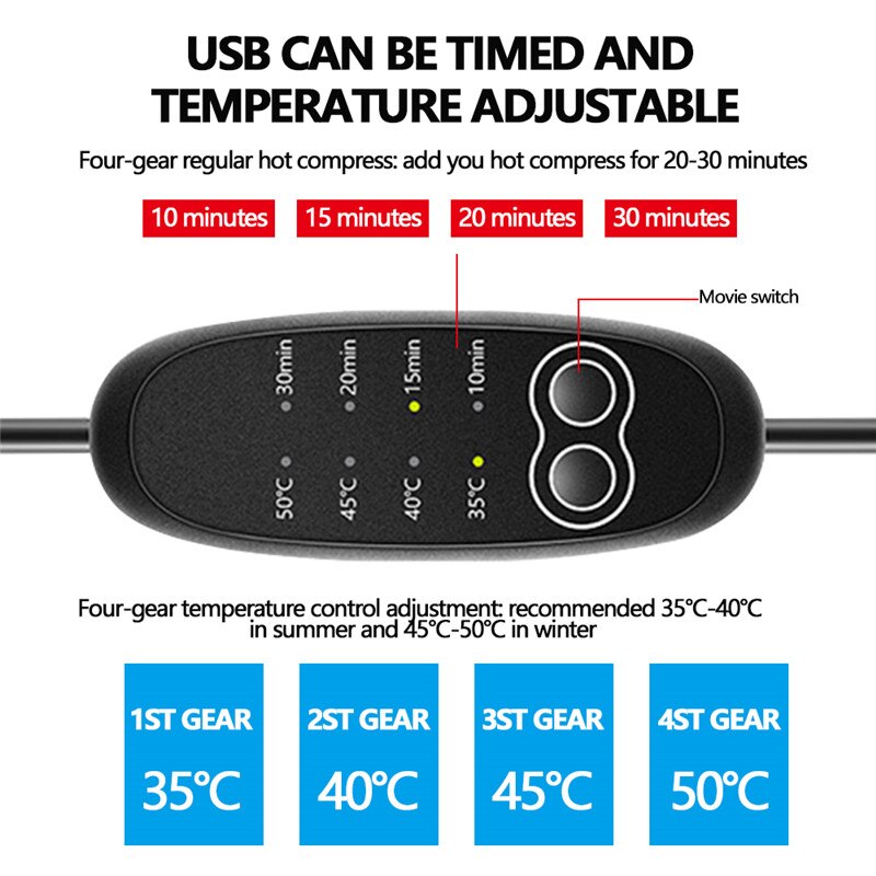 Lavender Heated Sleep Eye Mask Electric USB Heating Eye Mask Warm Steam Dry Eye Mask Temperature Heating Eye Mask