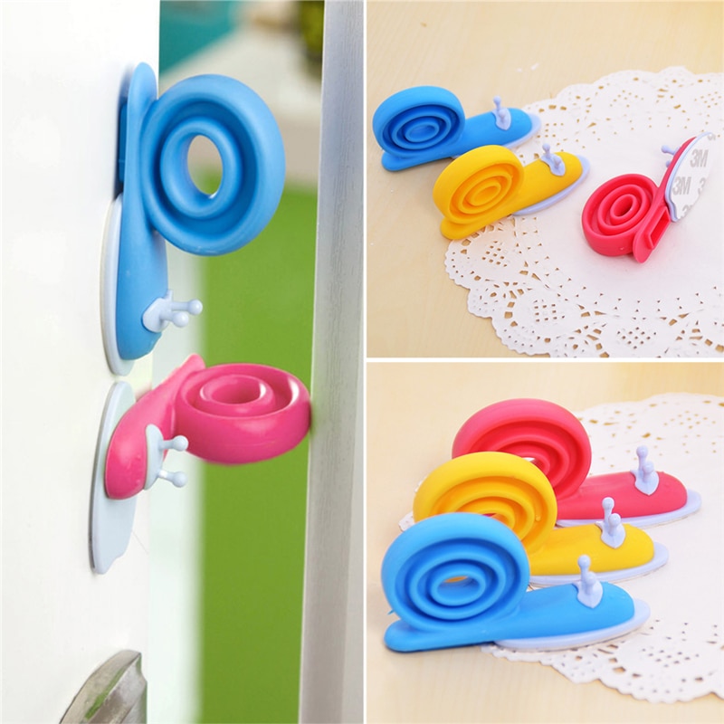 3 Pcs/lot en plastique souple bébé maison sécurité porte bouchon protecteur enfants sûr escargot forme porte arrête bébé porte coin protecteur