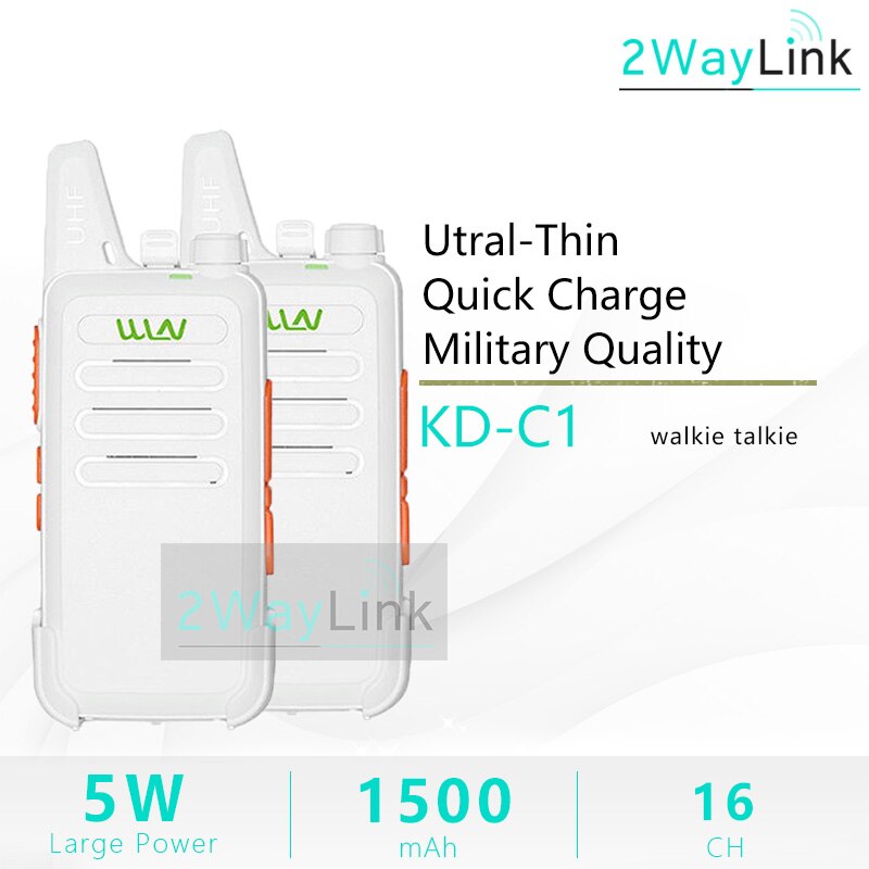 2 stücke WLN KD-C1 Mini Radio 5W Walkie Talkie UHF Zwei Funkgeräte RT22 ZT-X6 Handliche Mini 5W ham Radio KD-C2 Upgrade Version Billig Heißer