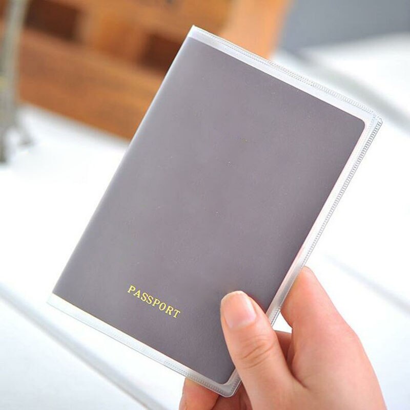 Maat 13.3*18.8Cm Pvc Transparante Scrub Paspoort Cover Clear Card Id Cover Case Voor Reizen Paspoort Tassen Paspoort tassen
