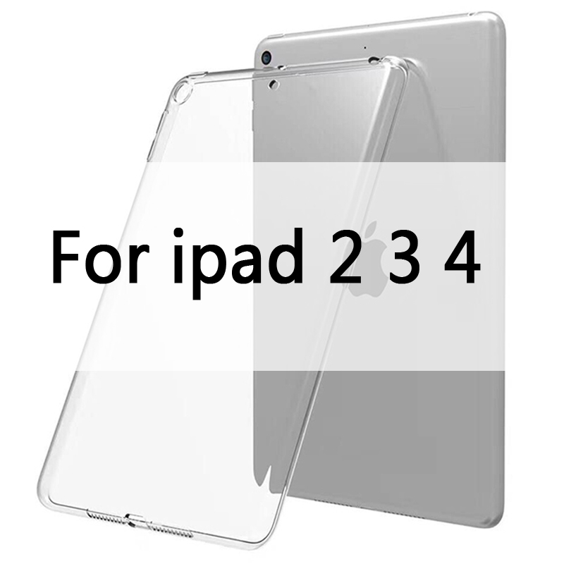 Case For iPad 10.2 MiNi 2 3 4 5 TPU Transparent Silicone Shockproof Cover For iPad Pro 10.5 Air 1 2 Back Case: For ipad 2 3 4