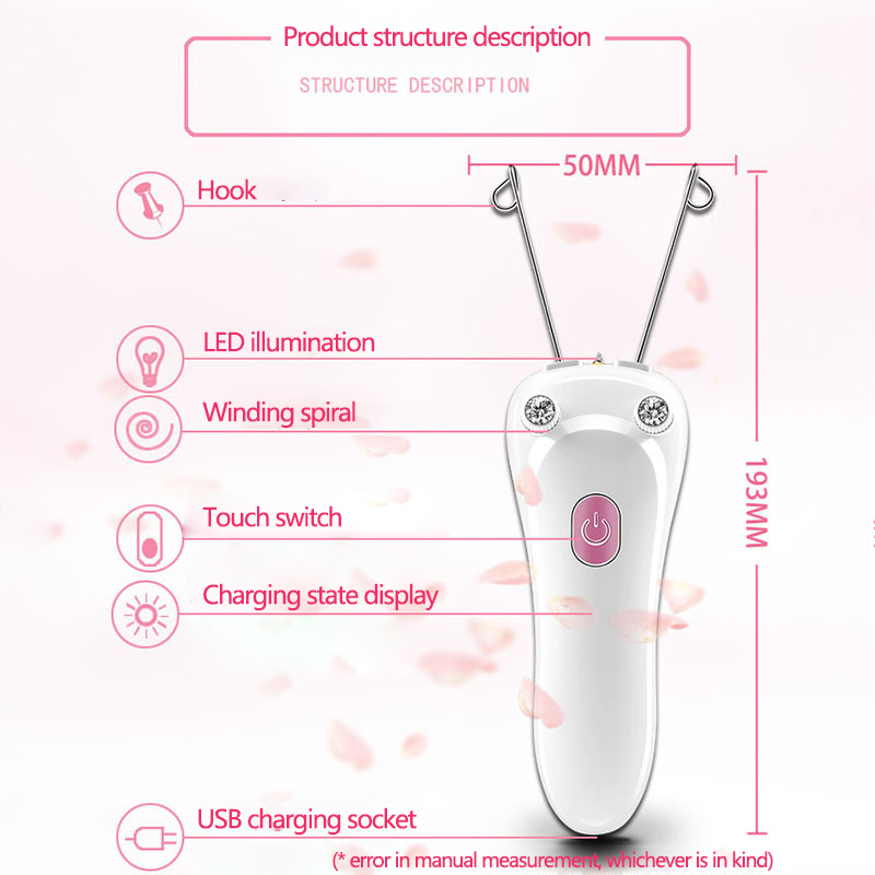 Elektrische Epilator Body Facial Lichaam Been Ontharing Haargroei Remmer Vrouwen Effectieve Defeatherer Katoenen Draad Depilator