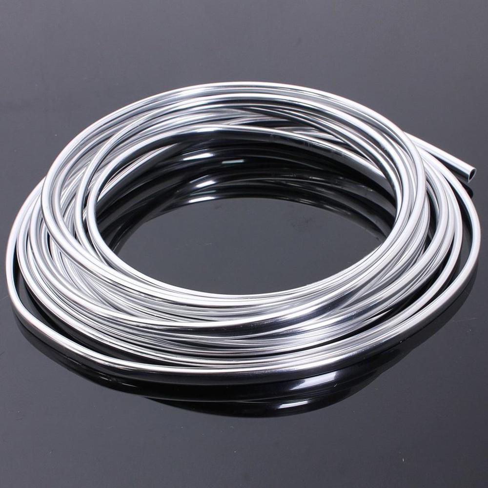 6M Chrome Moulding Trim Strip Autodeur Edge Scratch Guard Protector Cover Strip Roll