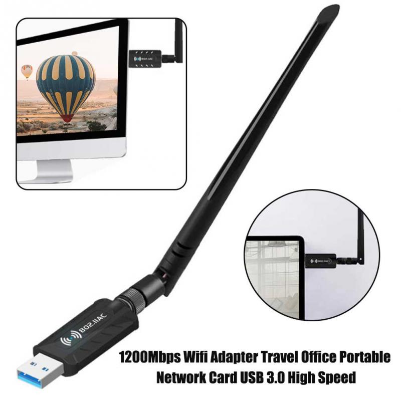 USB 3.0 Wifi 2.4G 5G Free Driver Antena 1200Mbps Wifi Lan USB Ethernet Adapter Network Card Wifi Dongle long range Wifi Receiver