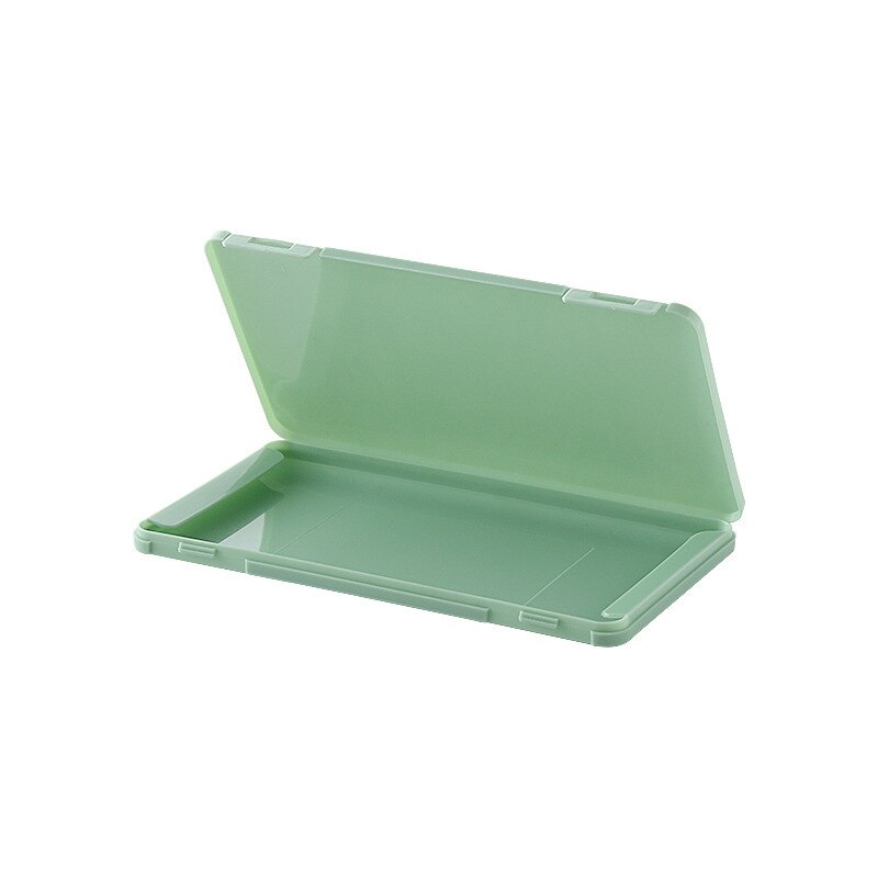 Portable Mask Case Dustproof Face Mask Storage Box Dust-Proof Disposable Cloth Mask Organizer Holder Mask Storage Case In Stock: Rectangle Green