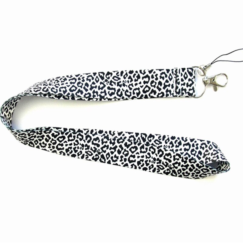 Hippie Leopard Drucken Schlüssel Schlüsselband Ich würde Abzeichen Halfter Keychain praktisch Nacken Gurt Anti-verloren Kamera Hängen Seil mit schlüsselring: C