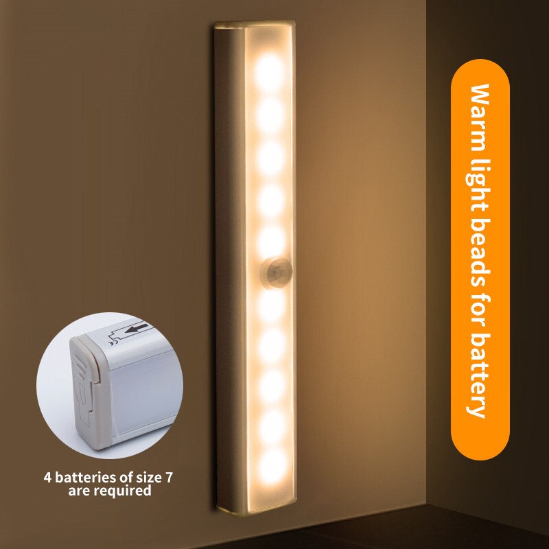 Vogvigo 1-3 Pcs Motion Sensor Kabinet Led Verlichting Batterij Pir Garderobe Kast Licht