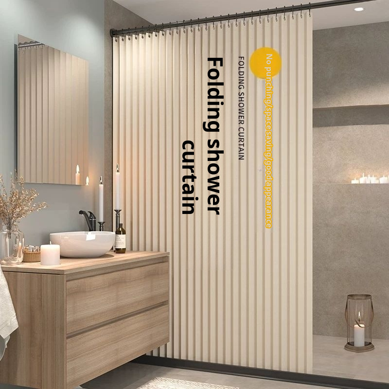 Schlecht Dusche Trennwand Falten unsichtbare wasserdichte Trennwand trockene und nasse Trenn dusche ohne Bohr Installation
