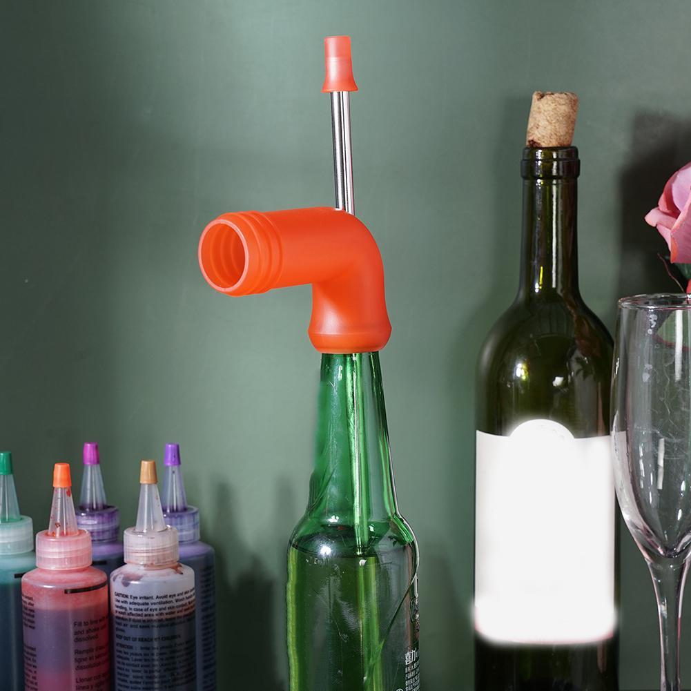 Öl snorkel halm öl bong tratt slammer festivaler party bar dricksverktyg dubbel öl snorkel dispenser