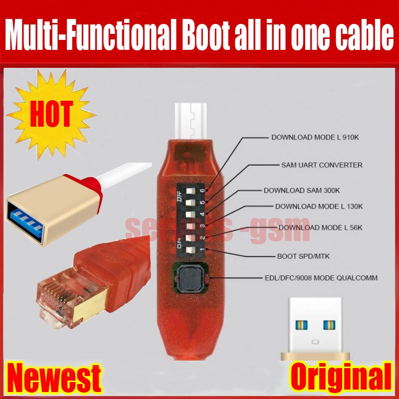 UMF All in one Boot Cable (EASY SWITCHING) Micro USB RJ45 All in One Multifunction Boot Cable edl cable