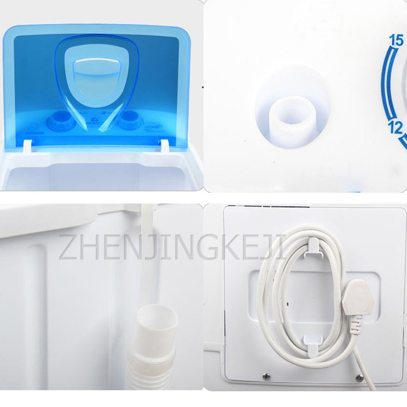 5.0KG Small Mini Washing Machine 220V/260W Single Barrel Semi-Automatic With Dehydration Children's Wear Sock Shirt Laundry Tool