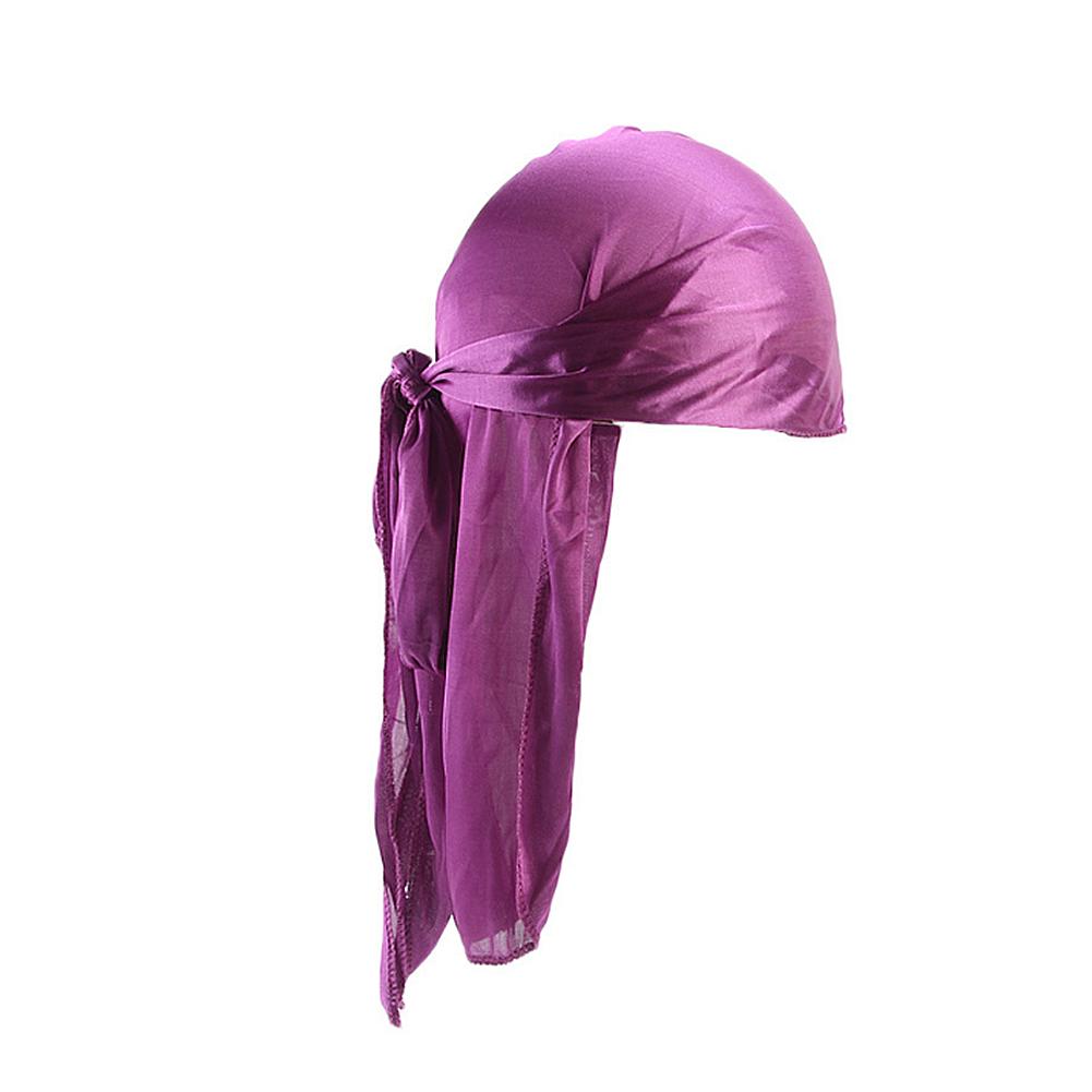 Zijdeachtig Satijn Tulband Unisex Lange Staart Durag Bandana Mode Patchwork Piraat Hoed Mannen Hoofd Sjaal India Hoed Haaraccessoires: 2