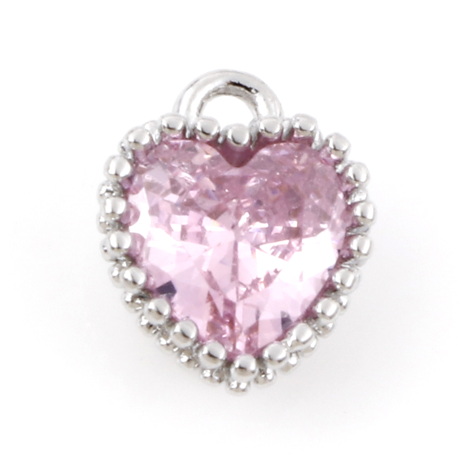 Abalorios de piedra de nacimiento de 2 piezas, 12 colores, corazón, Color plateado, colgantes para collar, pulsera, fabricación de joyas, cuentas de diamantes de imitación Diy, 8x6,5mm: Color oro puro