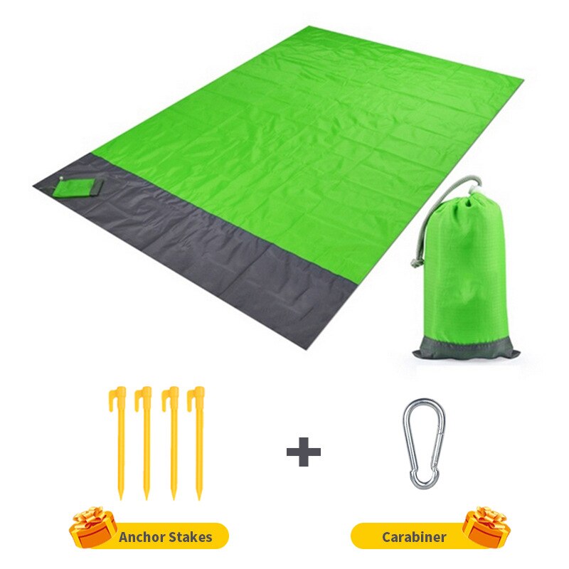 LOLO-esterilla grande antiarena para playa, manta de gran tamaño con bolsillo, para Picnic, a prueba de viento: B1(140 x 200cm)