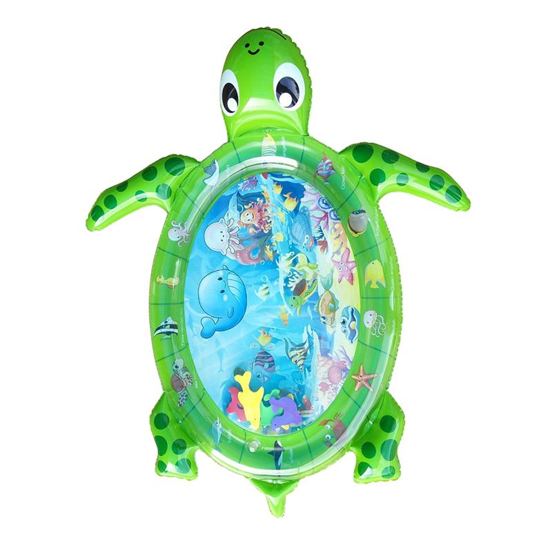 Baby Jungen Mädchen Wasser Matte Meer Schildkröte Geformt Wasser Kissen Kinder Krabbeln Wasser Pad Nette Lustige Für Baby Kinder grün Blau