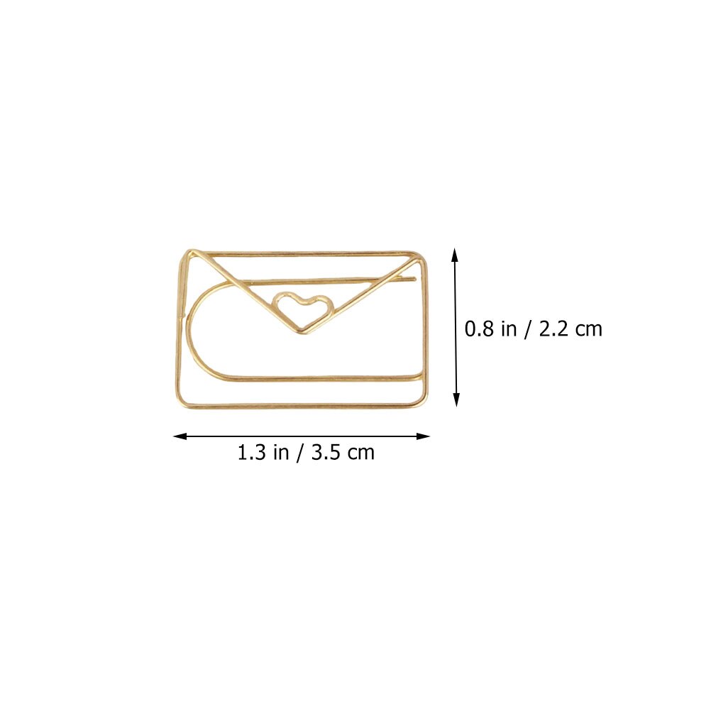 20Pcs Clip Delicate Office Paperclips Paper Clips Office Accessory Envelope Paperclips for Home Paper File Office