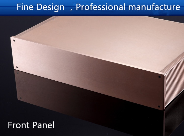 Case 438*88*300mm Full Aluminum 2U Amplifier Chassis instrumentation Shell DIY Aluminum Housing AMP Enclosure Case DIY Box