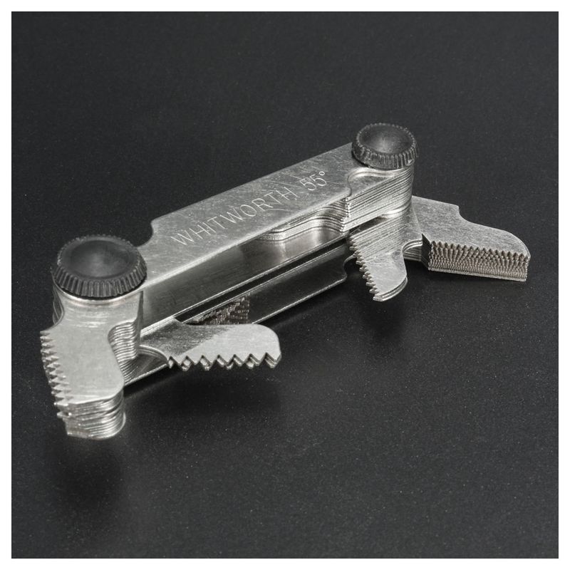 58xBlades Metric Whitworth 55&60 Degree Thread Measuring Gauge Screw Pitch