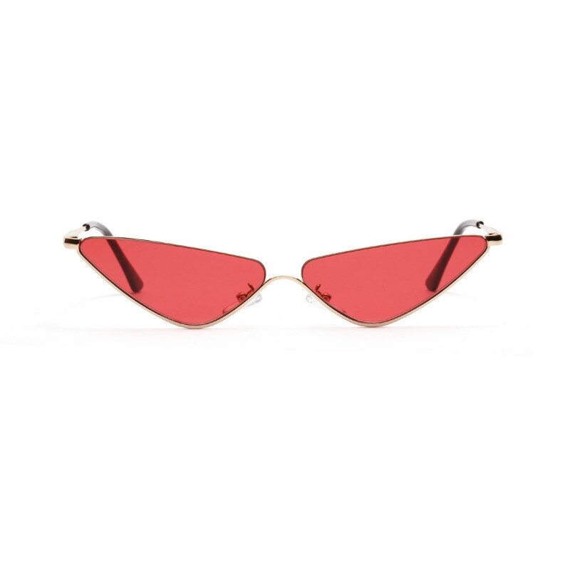 Lady Triangle Sun Glasses Women's Cat Eye Small Glasses Women's Men's Personality Retro Polygon Small Frame Sunglasses