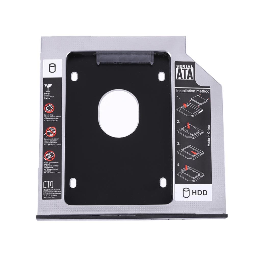 9mm/9.5mm sata till sata 2nd hdd caddie ssd-fodral hårddiskhölje för bärbar dator cd-rom diskhållare adapter: 9mm