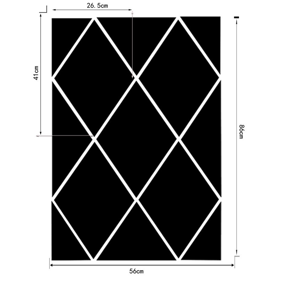 13Pc/Set Rhombus Mirror Wall Sticker For Living Room Bedroom TV Background Wall Mirror Decoration Decal DIY Home Decor Wallpaper