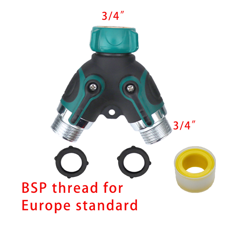 divisore per rubinetto per tubo da giardino resistente a 1-2-4 gareggiare, adattatore per divisore per rubinetto esterno per tubo dell'acqua, divisore per rubinetto dell'acqua: bianca
