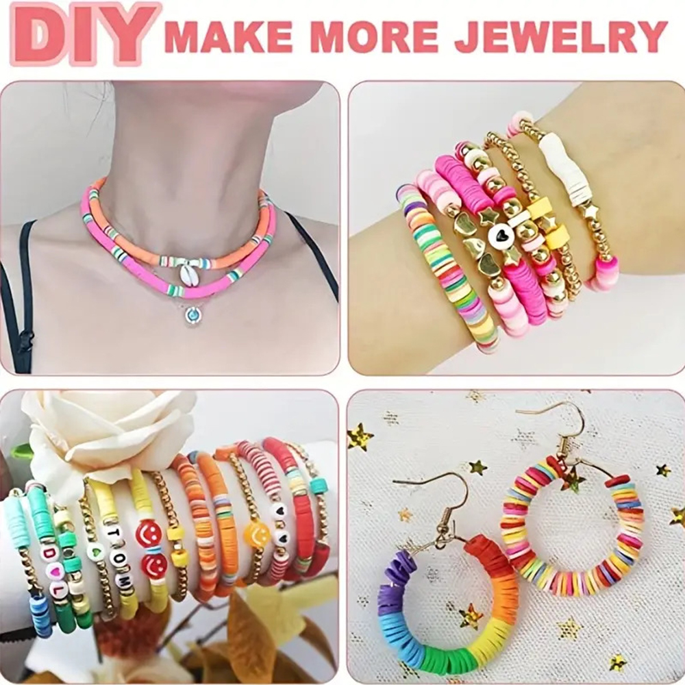 26 Gitter Kasten von 3mm farbigen weichen Keramik stücken böhmischen minimalistisch ischen Stil Hand gefertigten DIY Schmuck Zubehör einstellen